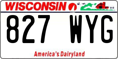 WI license plate 827WYG