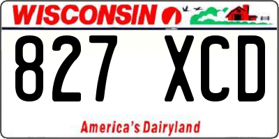 WI license plate 827XCD
