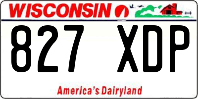 WI license plate 827XDP