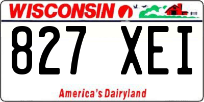 WI license plate 827XEI