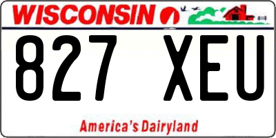 WI license plate 827XEU