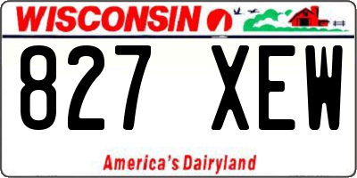 WI license plate 827XEW