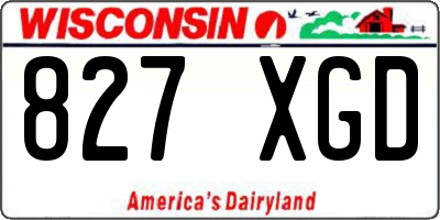 WI license plate 827XGD