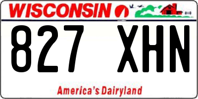 WI license plate 827XHN