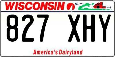 WI license plate 827XHY