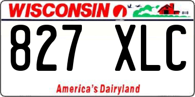 WI license plate 827XLC