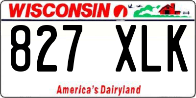 WI license plate 827XLK