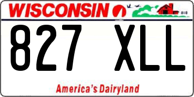 WI license plate 827XLL
