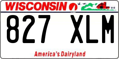 WI license plate 827XLM