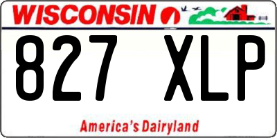 WI license plate 827XLP