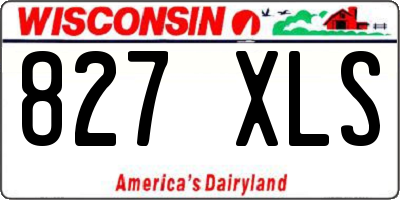 WI license plate 827XLS