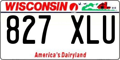 WI license plate 827XLU
