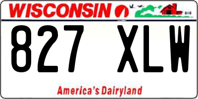 WI license plate 827XLW