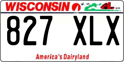 WI license plate 827XLX