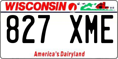 WI license plate 827XME