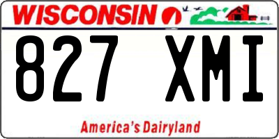 WI license plate 827XMI