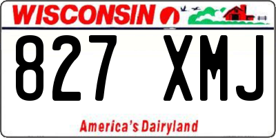 WI license plate 827XMJ