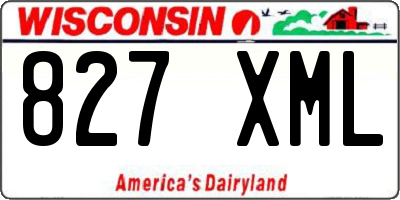 WI license plate 827XML