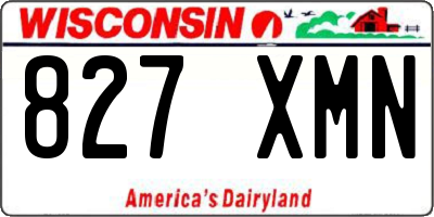 WI license plate 827XMN