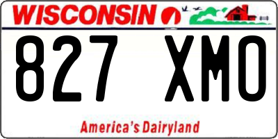 WI license plate 827XMO