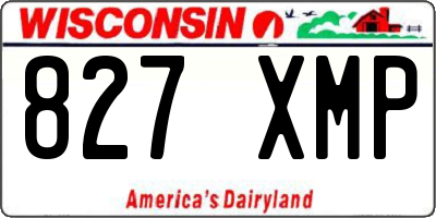 WI license plate 827XMP