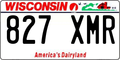 WI license plate 827XMR