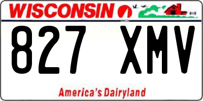 WI license plate 827XMV
