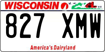 WI license plate 827XMW