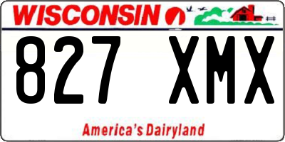 WI license plate 827XMX