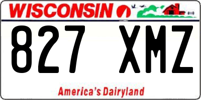 WI license plate 827XMZ