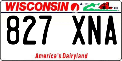 WI license plate 827XNA
