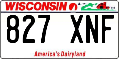 WI license plate 827XNF
