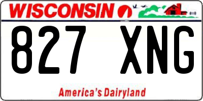 WI license plate 827XNG
