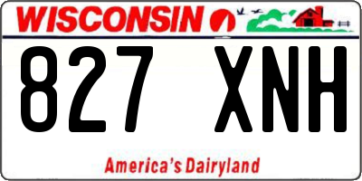 WI license plate 827XNH