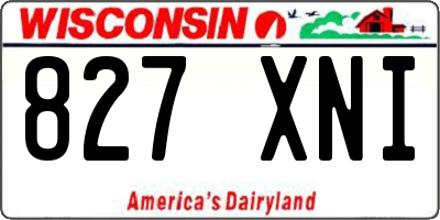 WI license plate 827XNI