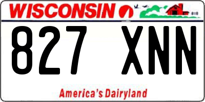 WI license plate 827XNN
