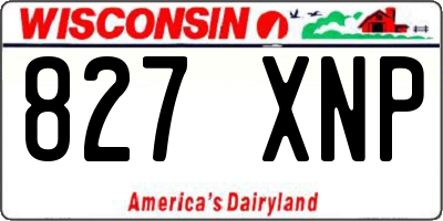 WI license plate 827XNP