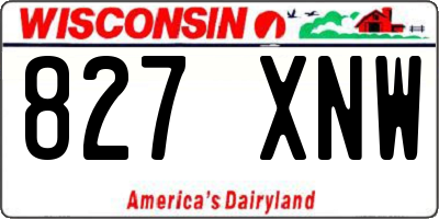 WI license plate 827XNW