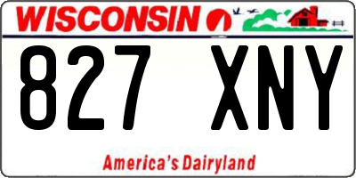 WI license plate 827XNY