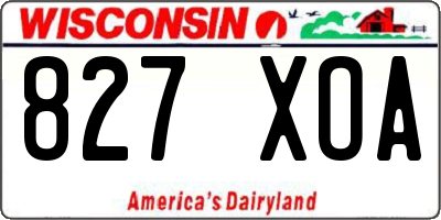WI license plate 827XOA