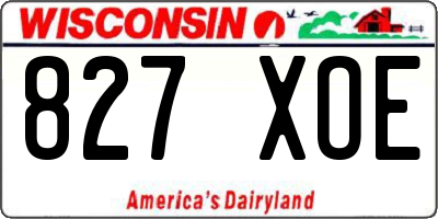WI license plate 827XOE