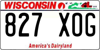 WI license plate 827XOG
