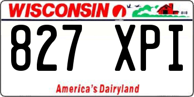 WI license plate 827XPI