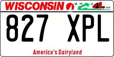 WI license plate 827XPL