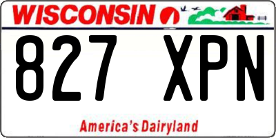 WI license plate 827XPN