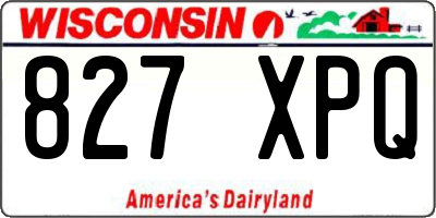 WI license plate 827XPQ