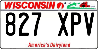 WI license plate 827XPV