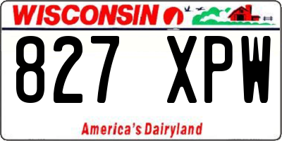 WI license plate 827XPW