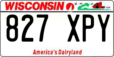WI license plate 827XPY