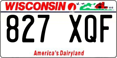 WI license plate 827XQF